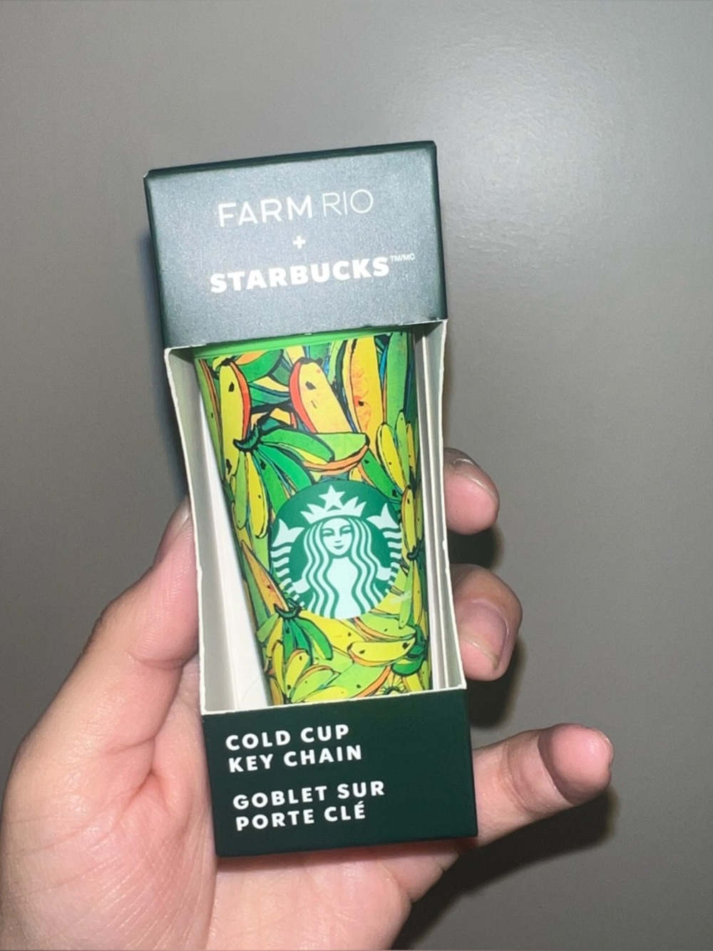 NWT Starbucks Farm Rio Collab Banana Cold Cup Keychain